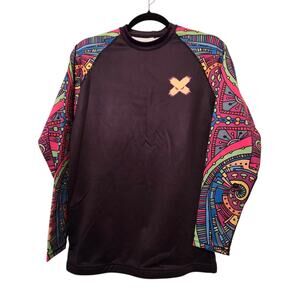 XMartial Rash Guard Long Sleeve Colorful Graphics Shirt MED Workout Swim Beach